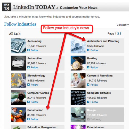 Customize your LinkedIn news feed