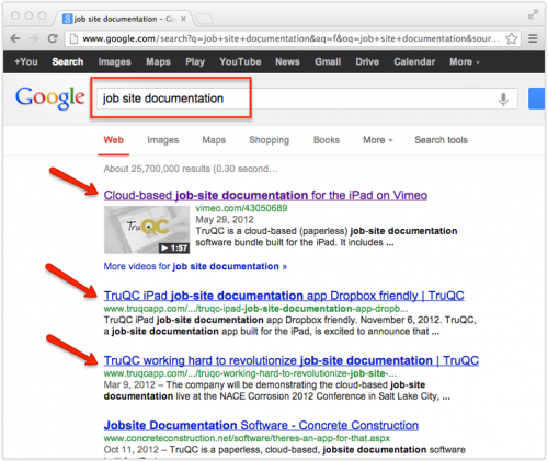 Create visibility in Google searches