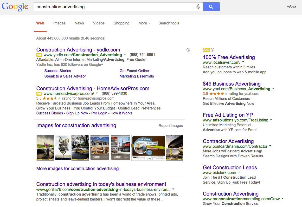 Google search result showing SEO works for niche marketing