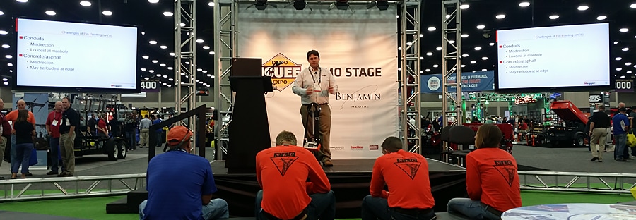 Demo stage at the ICUEE conference in Louisville, Kentucky