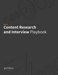 Content Research and Interview Playbook Graphic